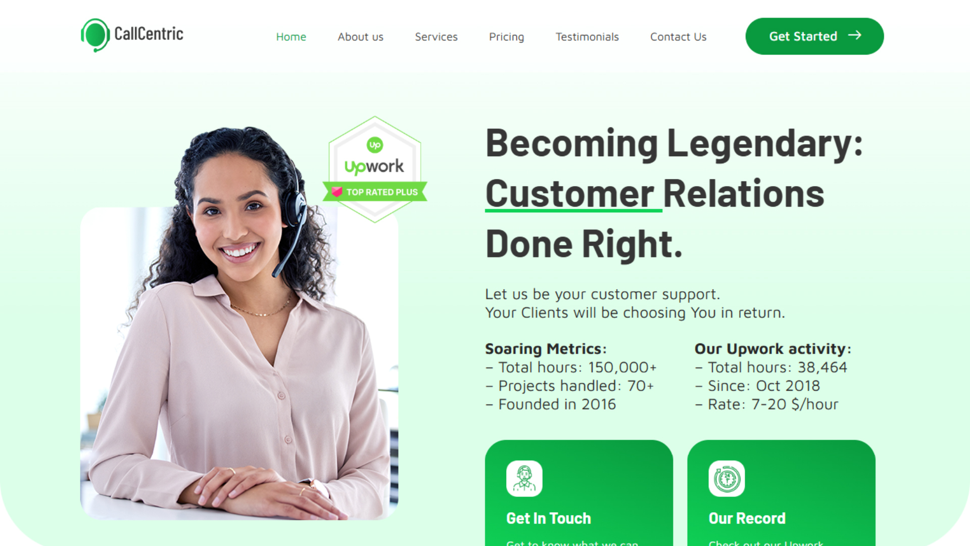 CallCenteric Website by Evonicsoft